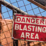 Sign that says "Danger Blasting Area"